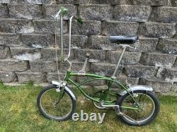 Vintage 1968 Schwinn Sting-Ray Run-A-Bout 16 Bicycle Stik Campus Green USA HTF