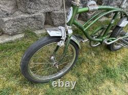 Vintage 1968 Schwinn Sting-Ray Run-A-Bout 16 Bicycle Stik Campus Green USA HTF