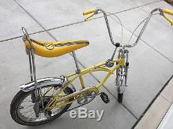 Vintage 1968 Schwinn Stingray 5-speed Lemon Peeler Krate Bicycle