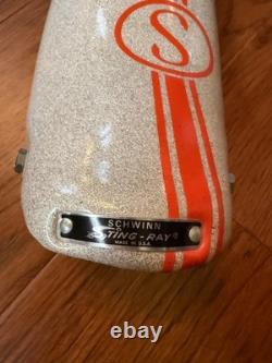 Vintage 1968 Schwinn Stingray Orange Krate Banana Seat Recovered 71+ Pan Stain
