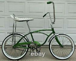 Vintage 1969 Campus Green Schwinn Deluxe Stingray. Rebuilt and ready to ride