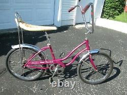 Vintage 1969 Schwinn Sting Ray Purple Fair Lady Girls Bicycle 20 Original Cond