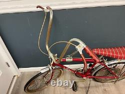 Vintage 1969 Schwinn Stingray Fastback 5 Speed Stick Shifter Red Bike Bicycle