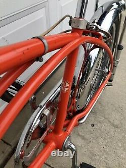 Vintage 1969 Schwinn Stingray Orange Krate Muscle Bike, Old Banana Seat Bicycle