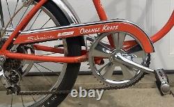 Vintage 1969 Schwinn Stingray Orange Krate Muscle Bike, Old Banana Seat Bicycle