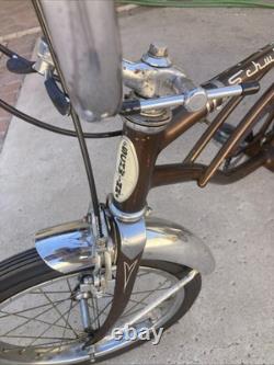 Vintage 1969 Sierra Brown 3-speed Schwinn Stingray Runabout Bicycle Sturmey Arch