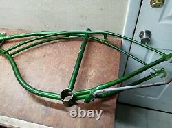 Vintage 1970 Schwinn Campus green 26 Cruiser Bicycle frame Typhoon klunker s7