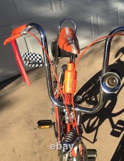 Vintage 1970 Schwinn Orange Krate 5 Speed Bicycle With Lots Of Accessories