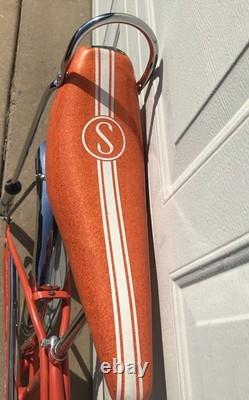 Vintage 1970 Schwinn Orange Krate 5 Speed Bicycle With Lots Of Accessories