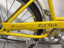 Vintage 1970's Schwinn Yellow Sting-Ray Lil' Chik Bike Bicycle with Banana Seat