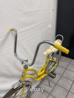 Vintage 1970's Schwinn Yellow Sting-Ray Lil' Chik Bike Bicycle with Banana Seat