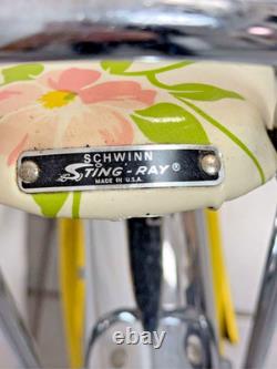 Vintage 1970's Schwinn Yellow Sting-Ray Lil' Chik Bike Bicycle with Banana Seat