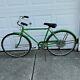 Vintage 1970s Men's Green Schwinn Suburban Bicycle