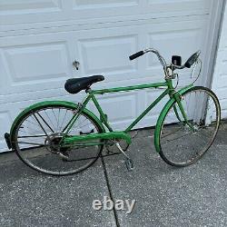 Vintage 1970s Men's Green Schwinn Suburban Bicycle