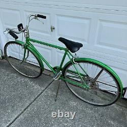 Vintage 1970s Men's Green Schwinn Suburban Bicycle