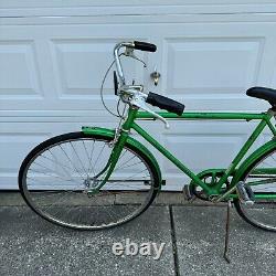 Vintage 1970s Men's Green Schwinn Suburban Bicycle