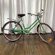 Vintage 1970s Schwinn Collegiate Green 5 Speed Women's Bicycle With Rack Headlight