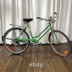 Vintage 1970s Schwinn Collegiate Green 5 Speed Women's Bicycle with Rack Headlight