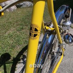 Vintage 1970s Schwinn Varsity 10 Speed Road Bike Opaque Lemon 27x1 1/4 S-6 Rims