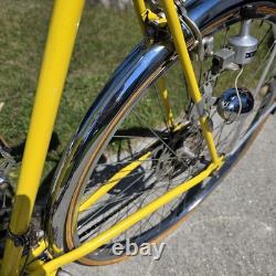 Vintage 1970s Schwinn Varsity 10 Speed Road Bike Opaque Lemon 27x1 1/4 S-6 Rims