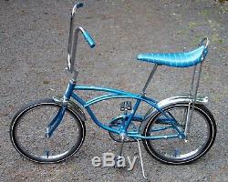 Vintage 1971 J39-6 Schwinn DELUXE Stingray SKY BLUE Banana Seat MUSCLE BIKE