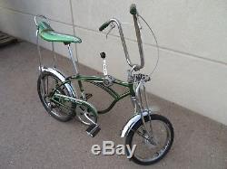 Vintage 1972 Schwinn Krate Sting Ray Pea Picker Green Bicycle NOT RESTORED