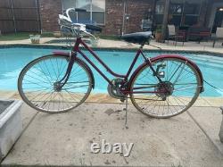 Vintage 1972 Schwinn Suburban Woman's Bicycle 27 10 Speed Red