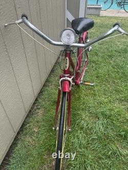 Vintage 1972 Schwinn Suburban Woman's Bicycle 27 10 Speed Red