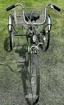 Vintage 1972 Schwinn Town and Country 3 Speed Adult Tri-Wheeler 24 Tricycle