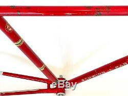 Vintage 1973 Red Schwinn Paramount P13 Road Bike Frame, Original, Campagnolo 22
