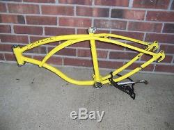 Vintage 1973 Yellow Schwinn Junior Stingray Bicycle Bike Frame & Chain