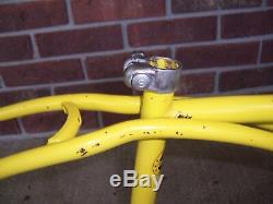 Vintage 1973 Yellow Schwinn Junior Stingray Bicycle Bike Frame & Chain
