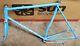 Vintage 1974 Opaque Blue Tall Frame Curved Seat Tube Sprint Frame Fork Ten Speed