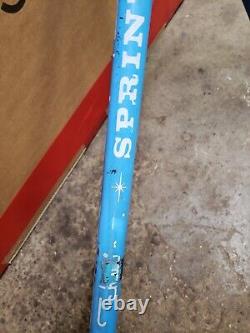 Vintage 1974 Opaque Blue Tall Frame Curved Seat Tube Sprint Frame Fork Ten Speed