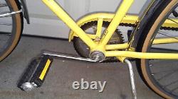 Vintage 1974 Yellow Tall Frame Schwinn 3 Speed Speedster