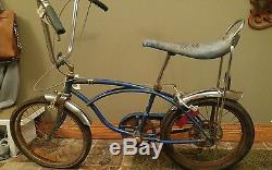 Vintage 1976 Schwinn Stingray 5 speed Boys Banana Seat Bicycle krate