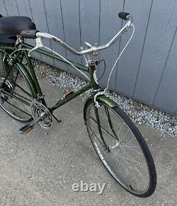 Vintage 1976 Schwinn Suburban Bike with Child Seat New Tubes/Redone Seat Green