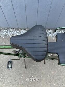 Vintage 1976 Schwinn Suburban Bike with Child Seat New Tubes/Redone Seat Green