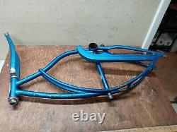 Vintage 1976 Sky Blue Stingray S2 slik Bicycle frame fork chainguard Scrambler