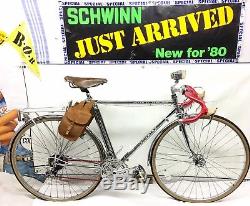 Vintage 1977 Schwinn Super Le Tour 12.2 Racing Road Bike Mens 23 Chrome 27 SAL
