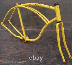 Vintage 1978 Schwinn Heavy Duty Bike FRAME FORK 26FatTire Wheel Cruiser Bicycle