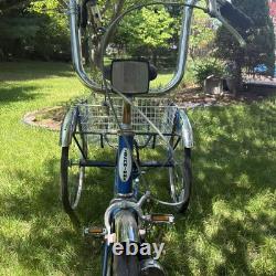 Vintage 1980 Schwinn Town and Country Tricycle Bike Blue Tri Wheel BR560486 AT2