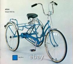 Vintage 1980 Schwinn Town and Country Tricycle Bike Blue Tri Wheel BR560486 AT2