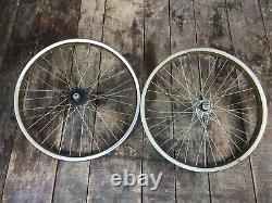 Vintage 1980's BMX Schwinn Thrasher 36 Spoke Rims Yellow / Gold CMC 20 x 2.125