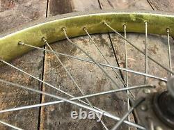 Vintage 1980's BMX Schwinn Thrasher 36 Spoke Rims Yellow / Gold CMC 20 x 2.125