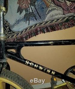 Vintage 1980's Scwinn Scrambler/ Thrasher BMX Bike Black/Yellow