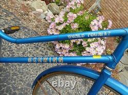 Vintage 1980's Women's Schwinn World Tourist Bicycle 17 Frame Blue