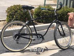 Vintage 1980s Schwinn 26 5-Speed Beach Cruiser Bicycle VERY Clean 1 Owner BLACK