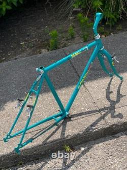 Vintage 1980s Schwinn Impact Mountain Bike Frame Teal Paint CrMo Steel 18