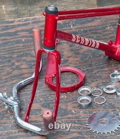 Vintage 1981 Schwinn Pixie Stingray Bike FRAME FORK Crank+Parts Lowrider Bicycle